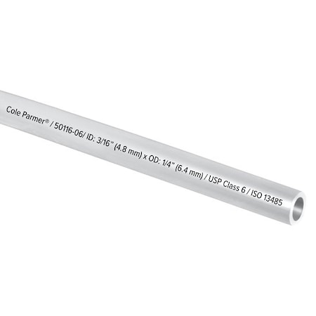 Cole Parmer TPE Tubing, Clear, 3/16in ID x 1/4in OD; 50 Ft CP-FLXC3-4